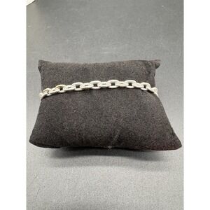 Solid Sterling Silver 925 Chunky Chain Link Bracelet made in Italy